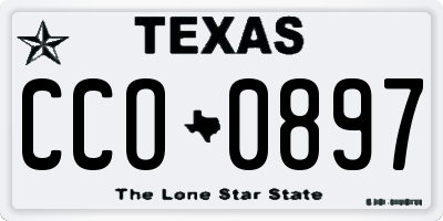 TX license plate CCO0897