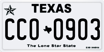 TX license plate CCO0903