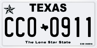 TX license plate CCO0911