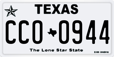 TX license plate CCO0944