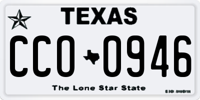 TX license plate CCO0946