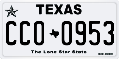 TX license plate CCO0953