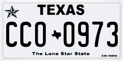 TX license plate CCO0973