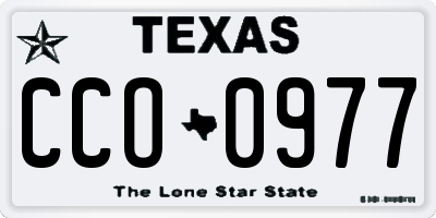 TX license plate CCO0977