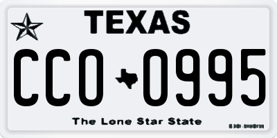 TX license plate CCO0995