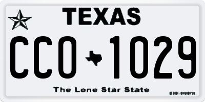 TX license plate CCO1029