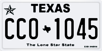 TX license plate CCO1045
