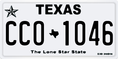 TX license plate CCO1046