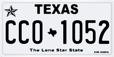TX license plate CCO1052