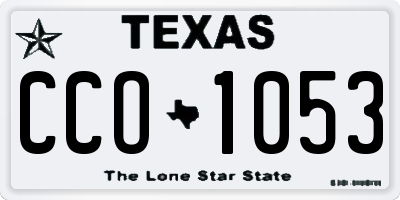 TX license plate CCO1053