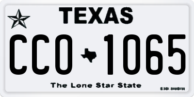 TX license plate CCO1065
