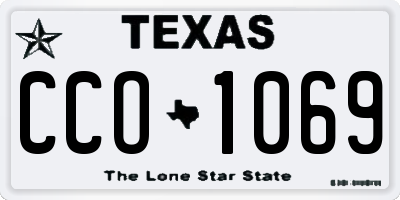 TX license plate CCO1069