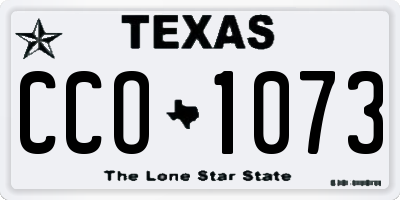 TX license plate CCO1073