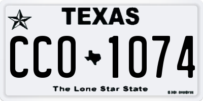 TX license plate CCO1074