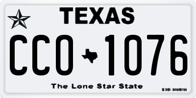 TX license plate CCO1076