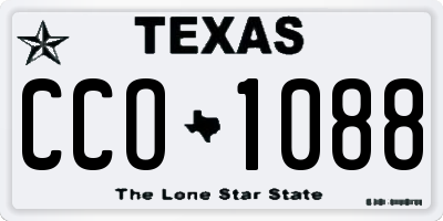 TX license plate CCO1088