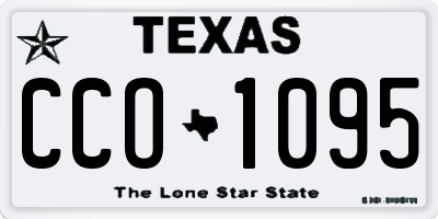 TX license plate CCO1095