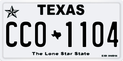 TX license plate CCO1104