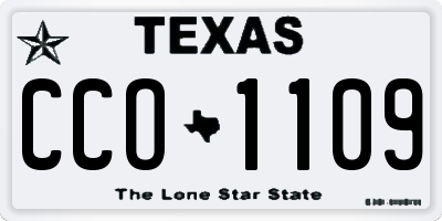 TX license plate CCO1109