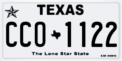 TX license plate CCO1122