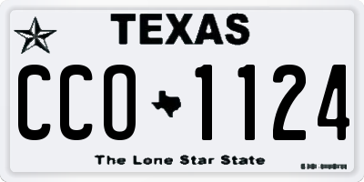TX license plate CCO1124