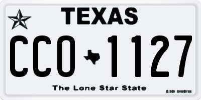 TX license plate CCO1127