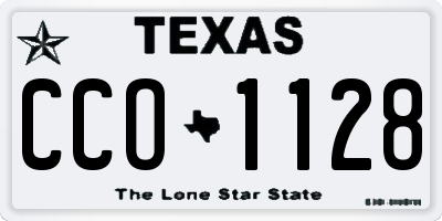 TX license plate CCO1128