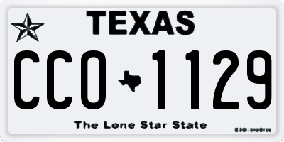 TX license plate CCO1129