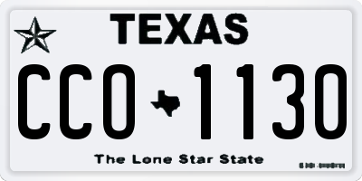 TX license plate CCO1130