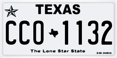 TX license plate CCO1132
