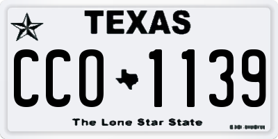 TX license plate CCO1139
