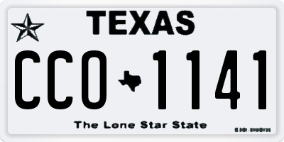 TX license plate CCO1141