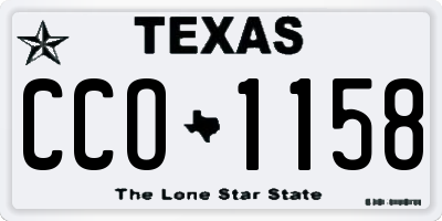 TX license plate CCO1158