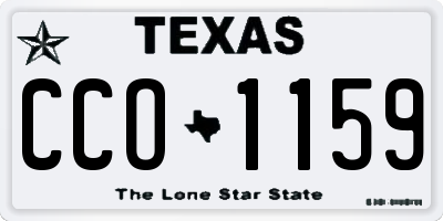 TX license plate CCO1159
