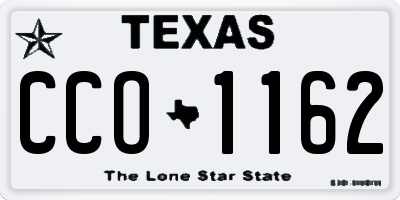 TX license plate CCO1162