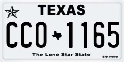 TX license plate CCO1165