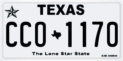 TX license plate CCO1170
