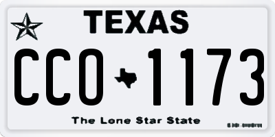 TX license plate CCO1173