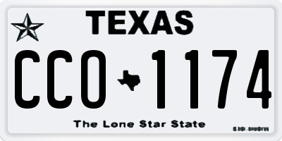 TX license plate CCO1174