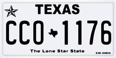 TX license plate CCO1176