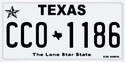 TX license plate CCO1186