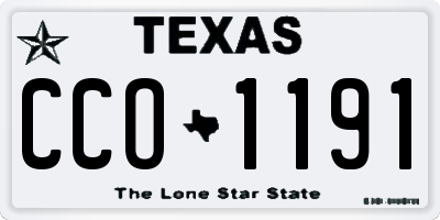 TX license plate CCO1191