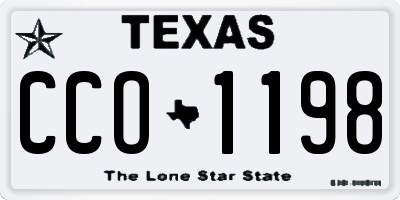 TX license plate CCO1198