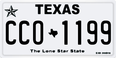 TX license plate CCO1199