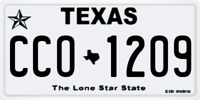 TX license plate CCO1209