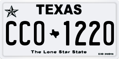 TX license plate CCO1220