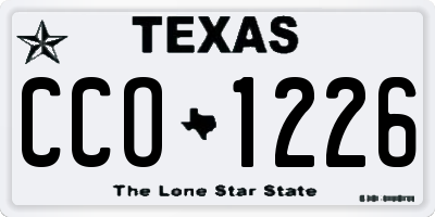 TX license plate CCO1226