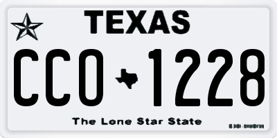 TX license plate CCO1228