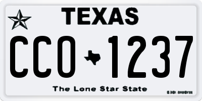 TX license plate CCO1237