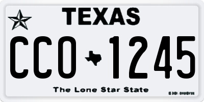 TX license plate CCO1245